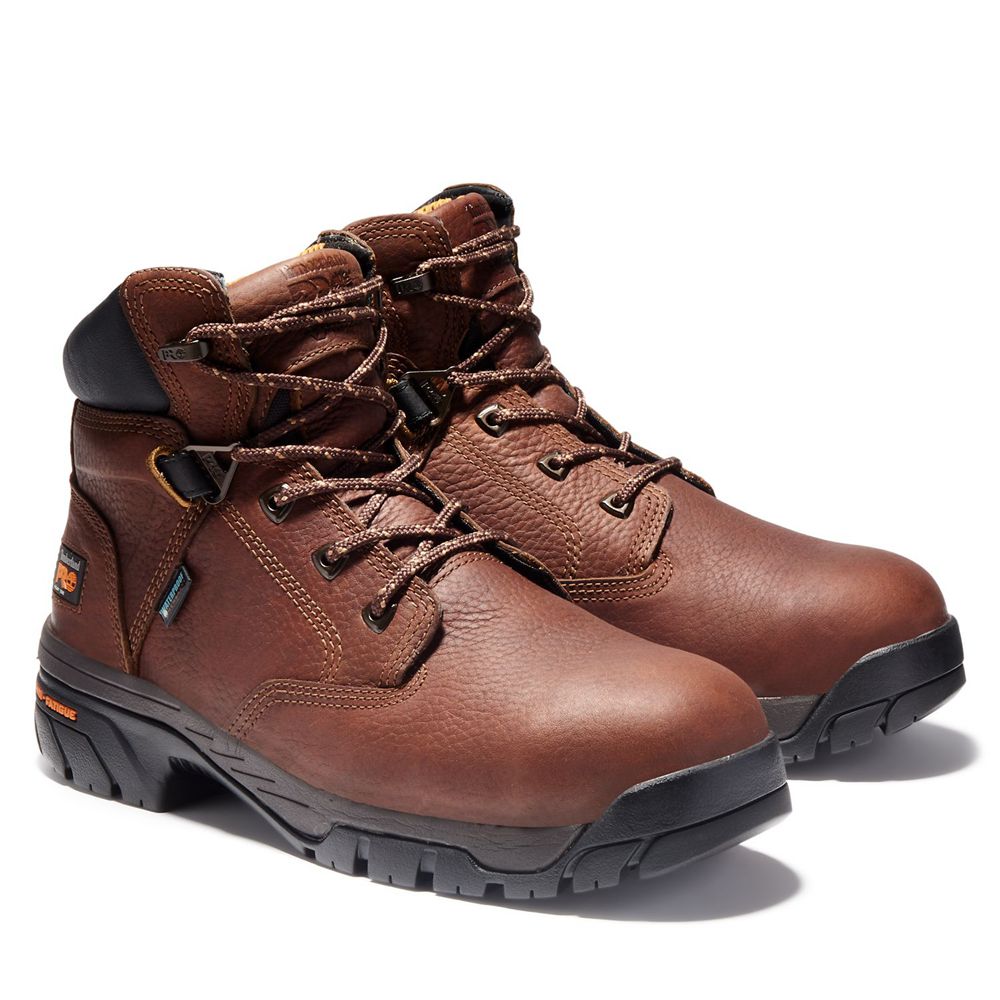 Botas de Trabajo Timberland Hombre Pro® Helix 6\" Alloy Toe Marrones - Chile ZKD-761349